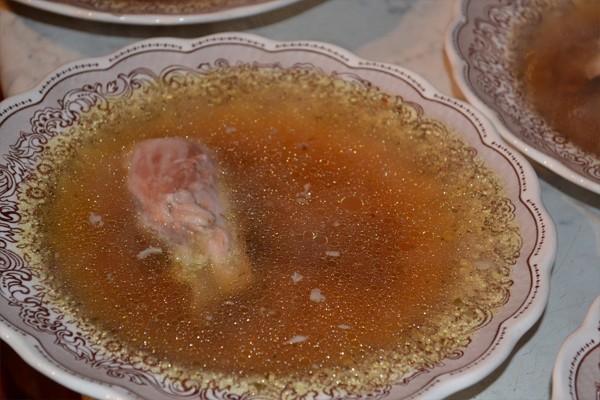 hungarian kocsonya in plate