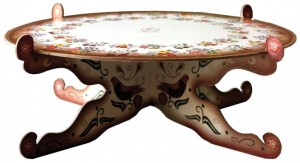 6005_Cake Stand with kalocsa embroidery
